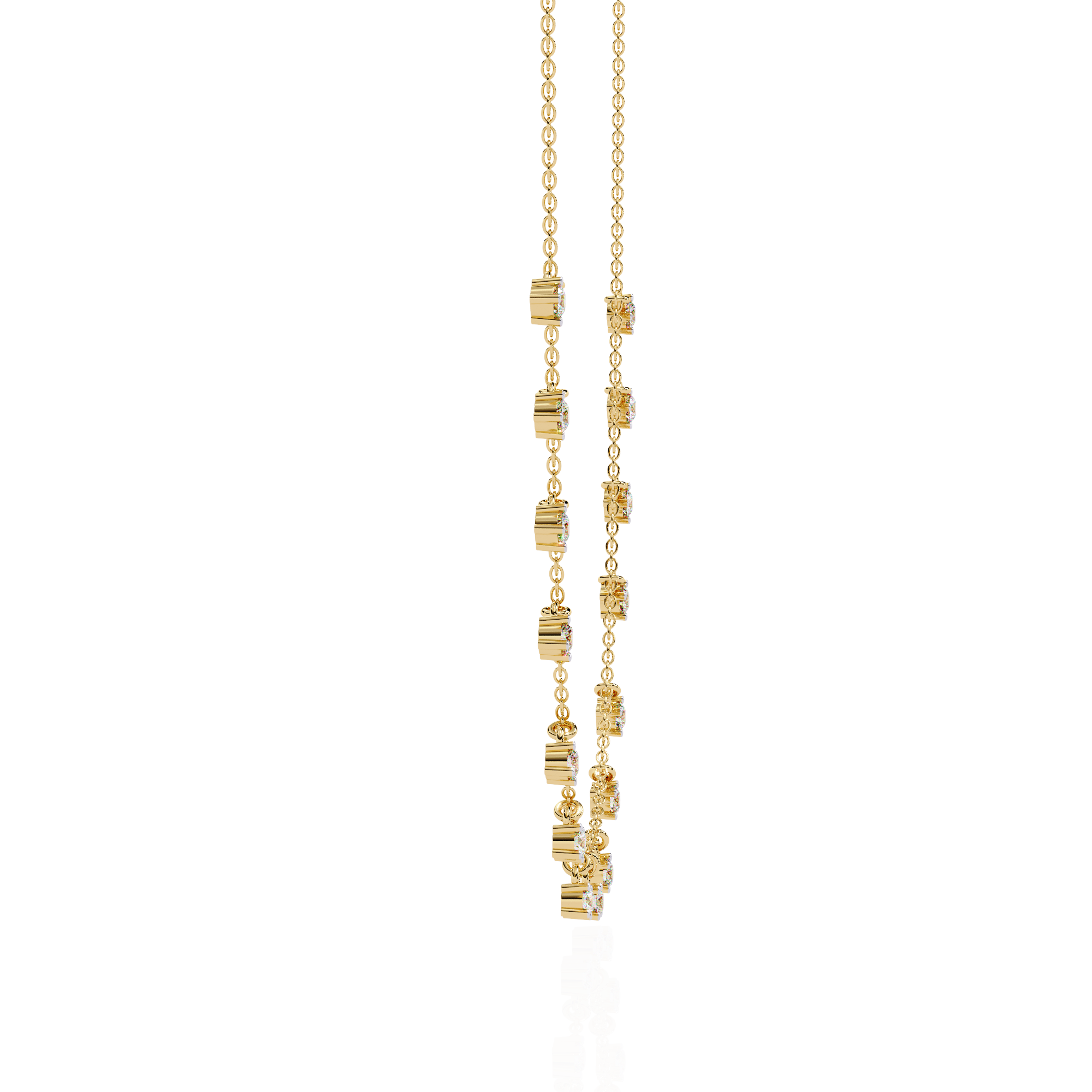 Solitairekart 0.88ct Dangling Natural Diamond Necklace-HI Color, VS-SI Clarity